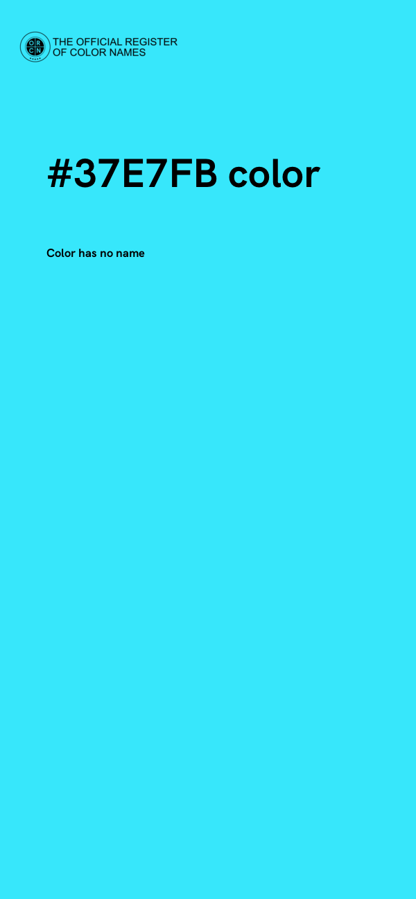 #37E7FB color image