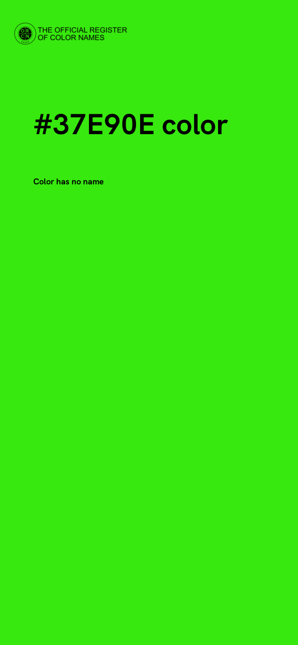 #37E90E color image