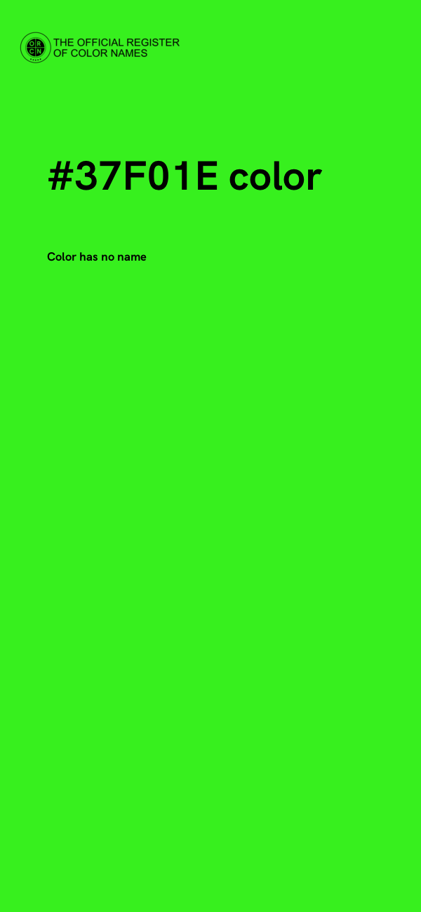 #37F01E color image