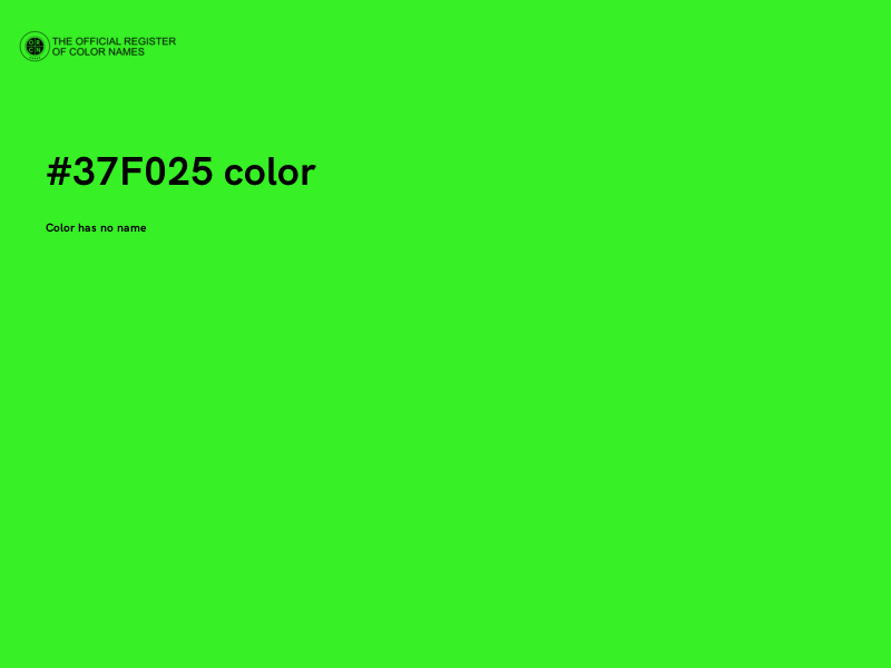 #37F025 color image