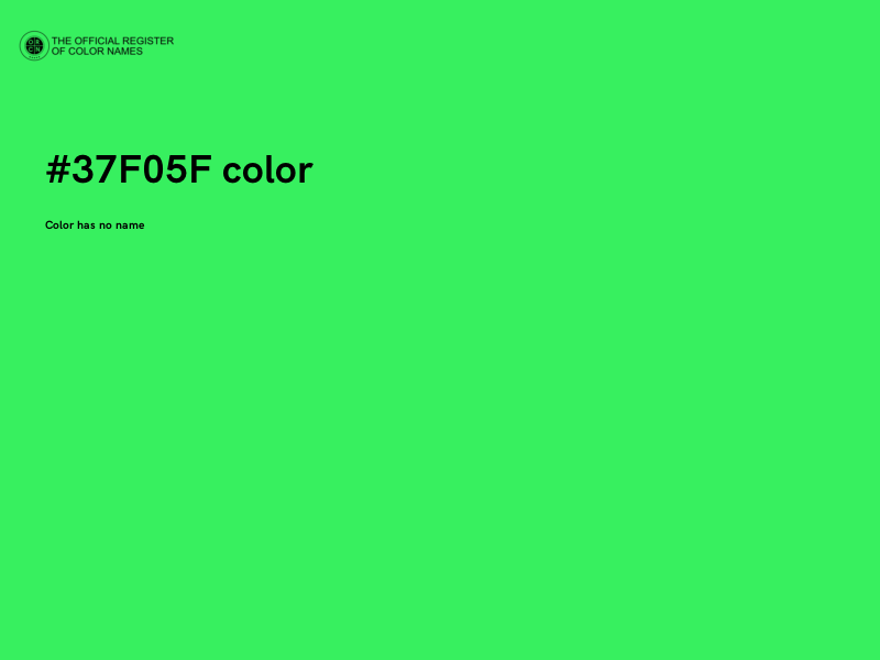 #37F05F color image