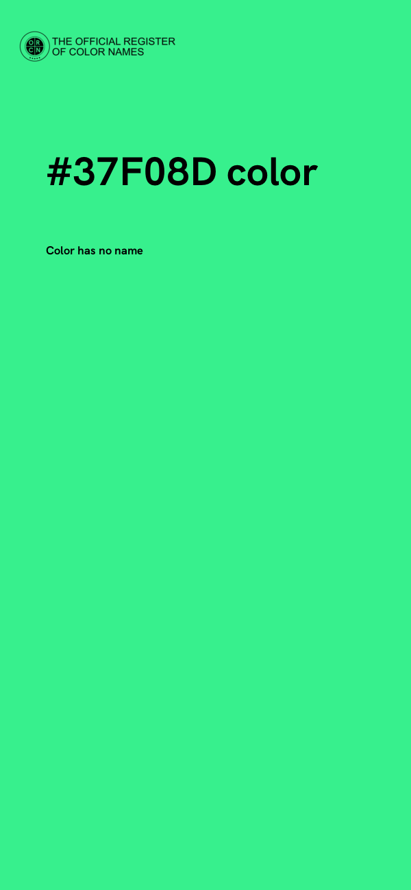 #37F08D color image