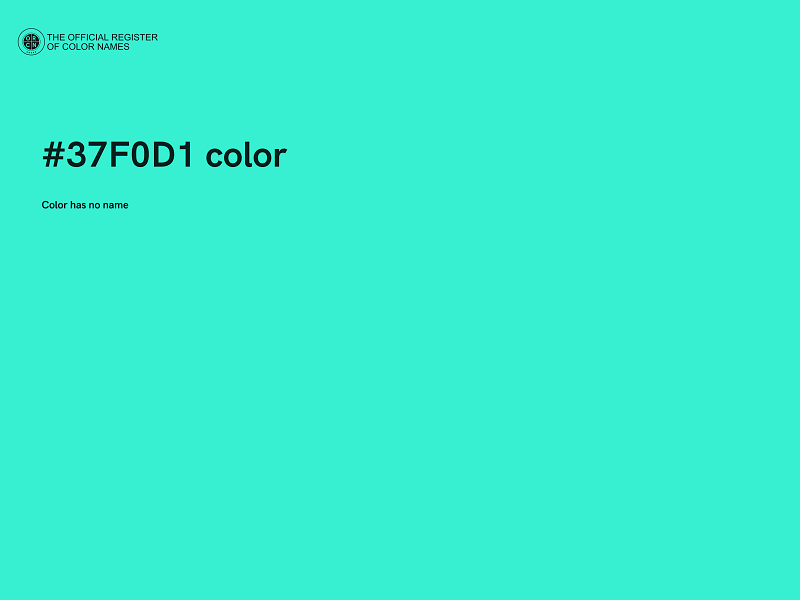 #37F0D1 color image