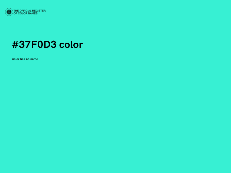 #37F0D3 color image
