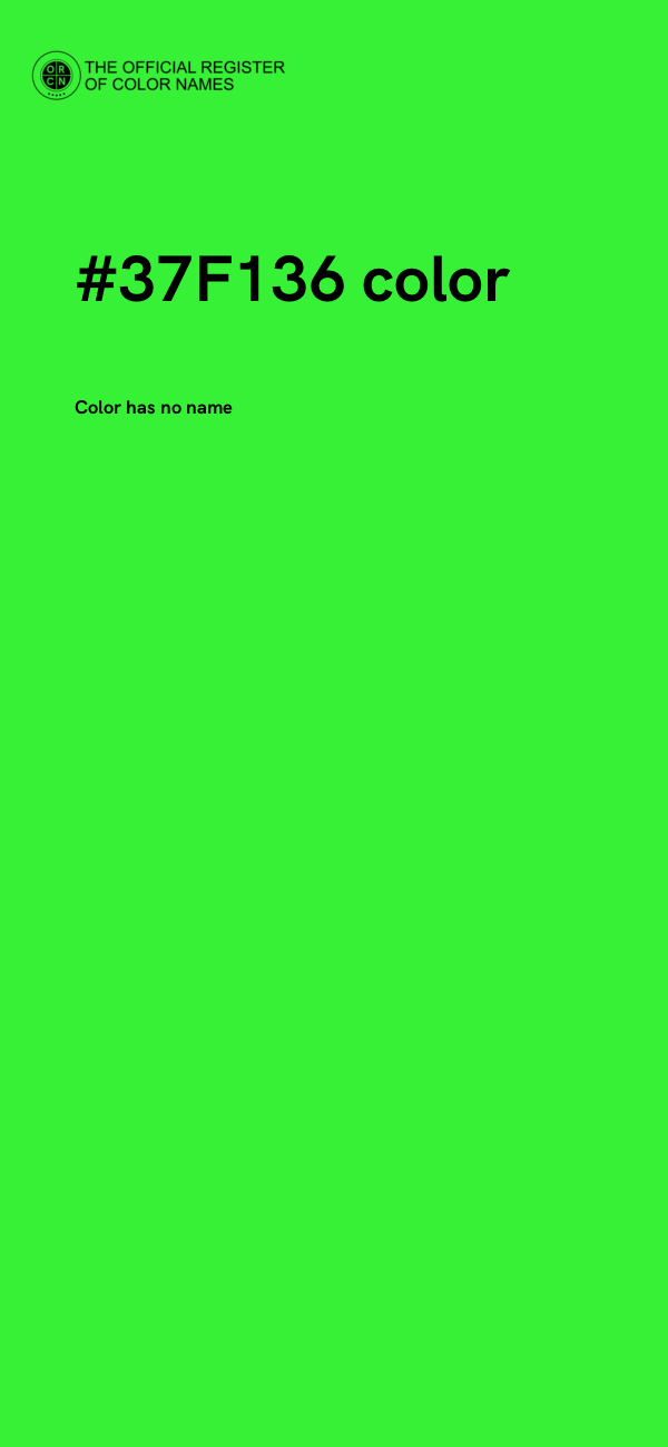 #37F136 color image