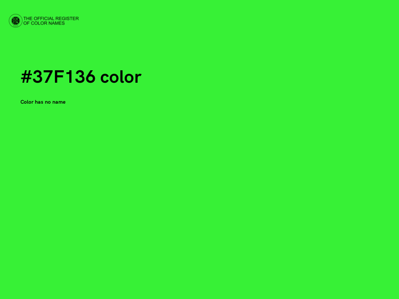 #37F136 color image