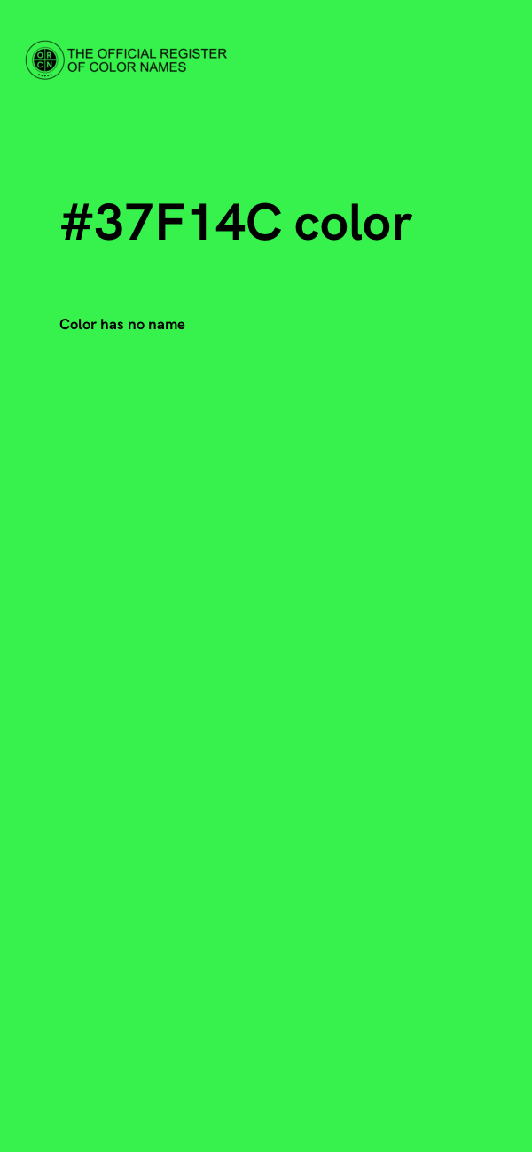 #37F14C color image