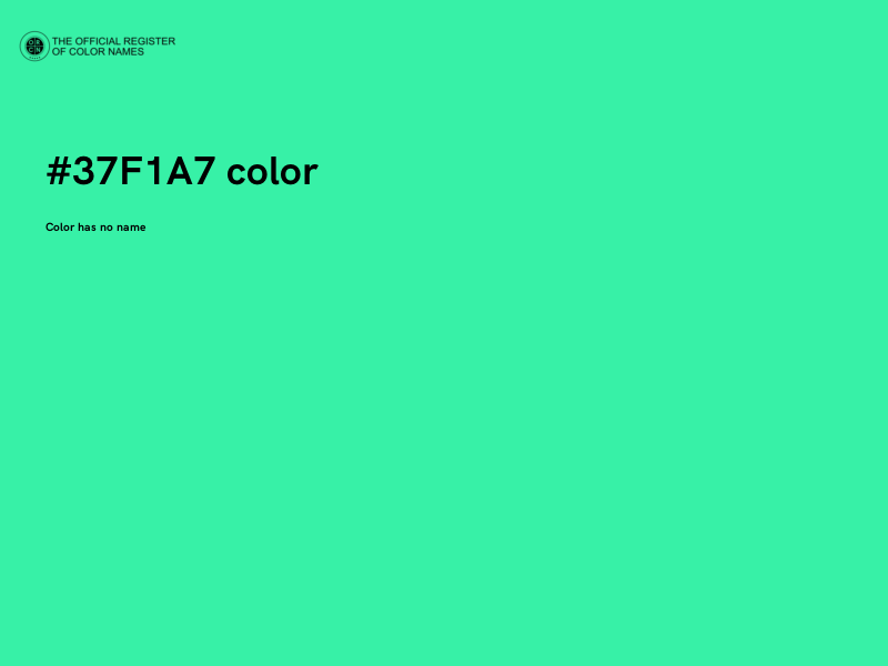 #37F1A7 color image