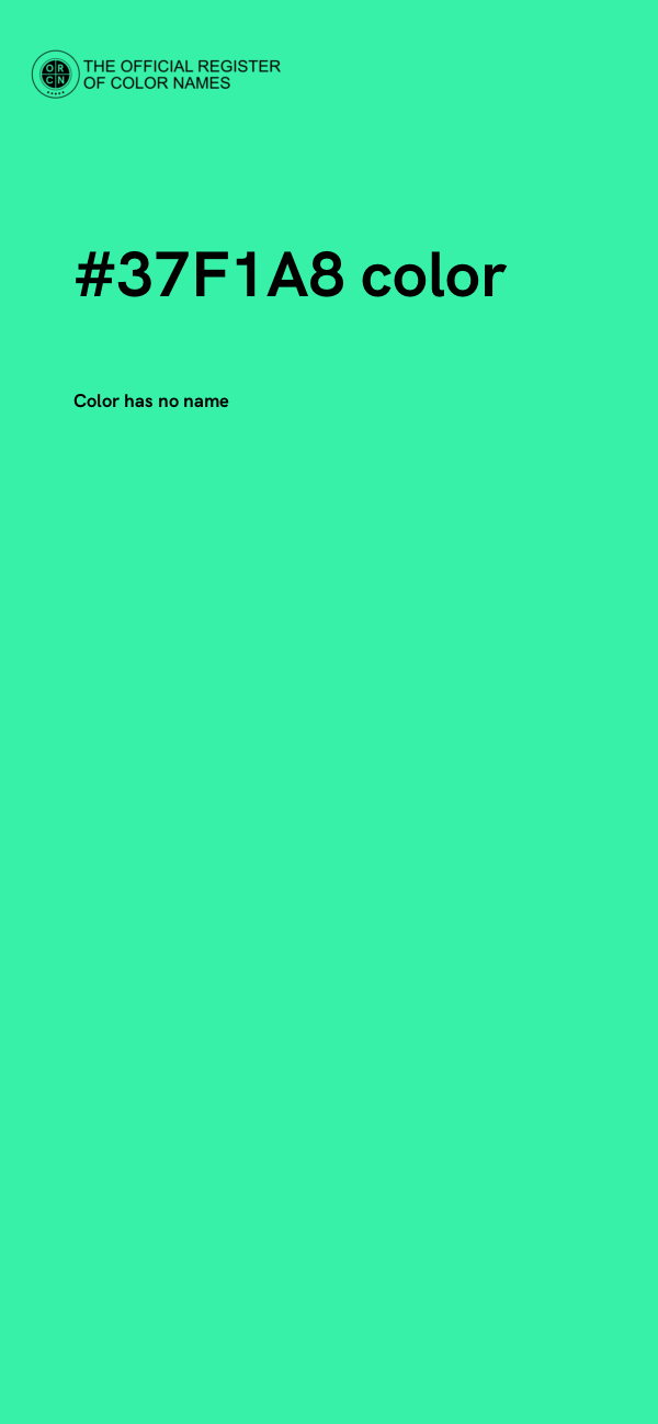 #37F1A8 color image