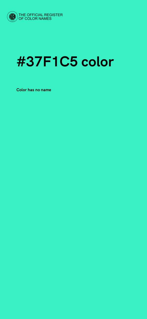 #37F1C5 color image