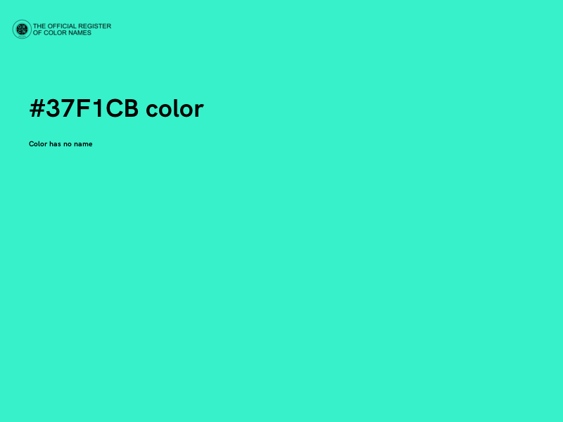 #37F1CB color image