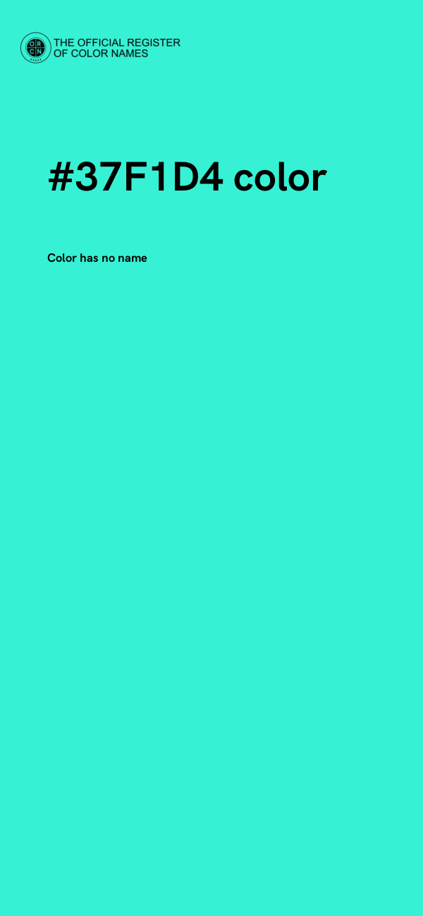 #37F1D4 color image
