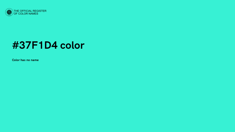 #37F1D4 color image