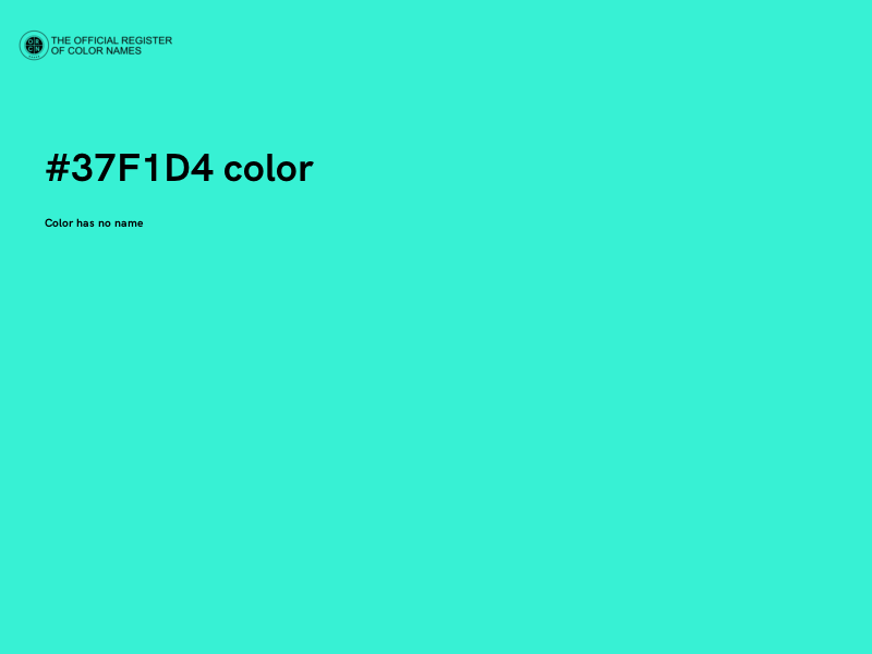 #37F1D4 color image