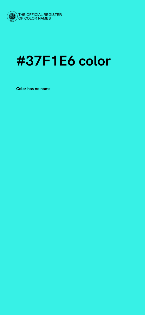 #37F1E6 color image