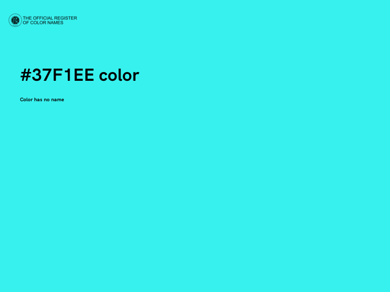 #37F1EE color image