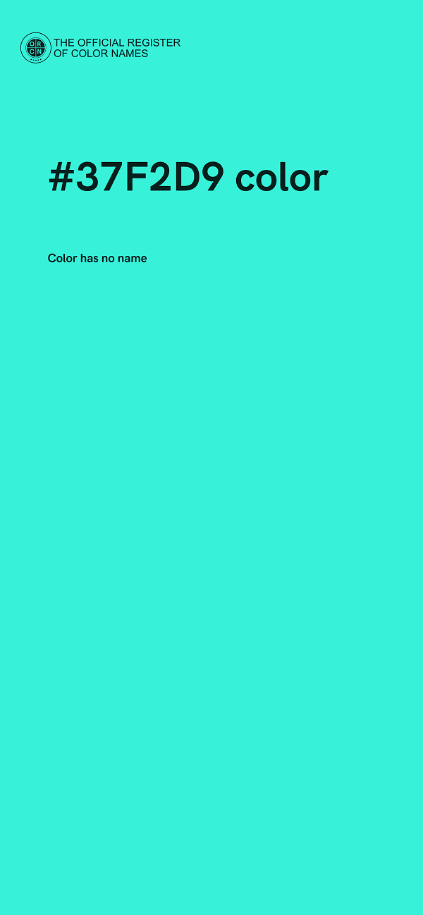 #37F2D9 color image