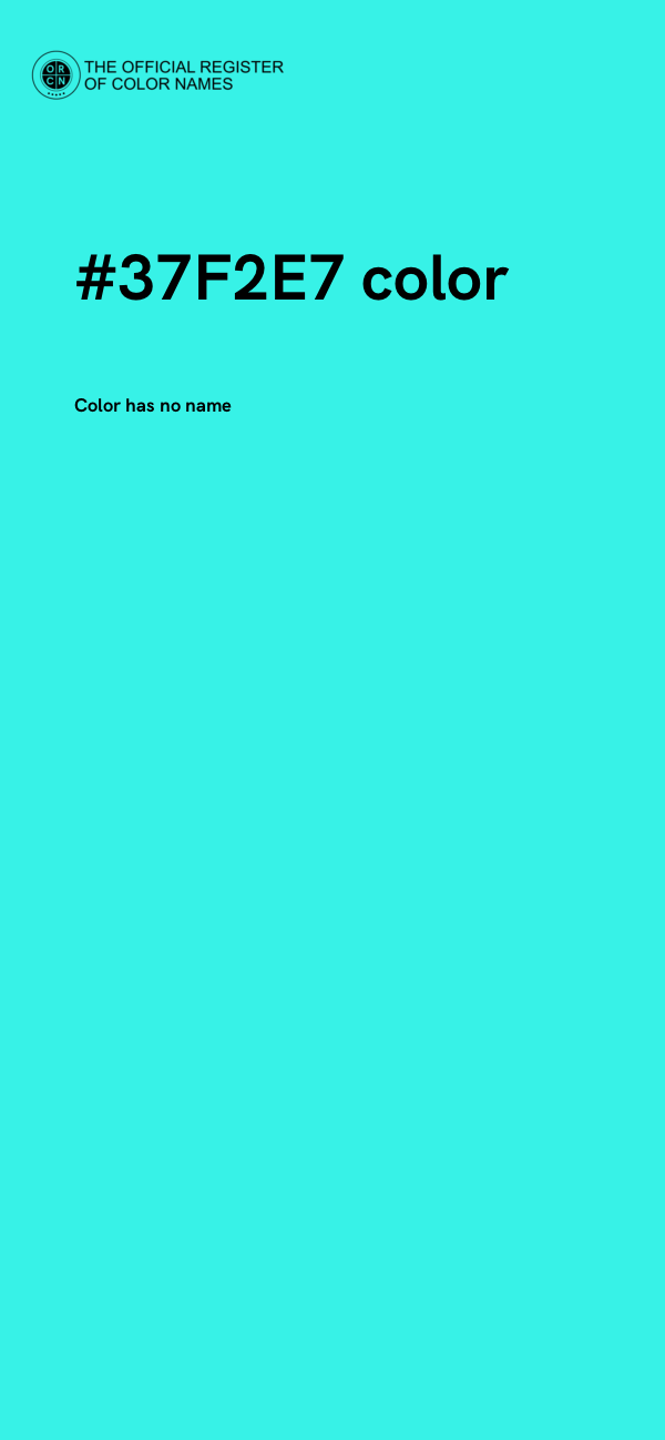 #37F2E7 color image