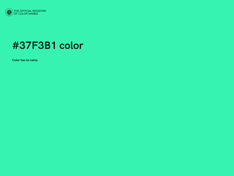 #37F3B1 color image