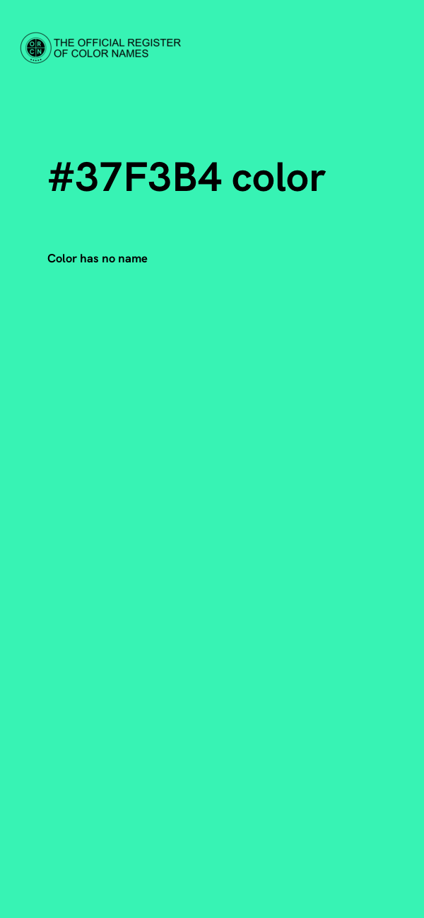 #37F3B4 color image