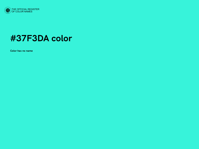 #37F3DA color image