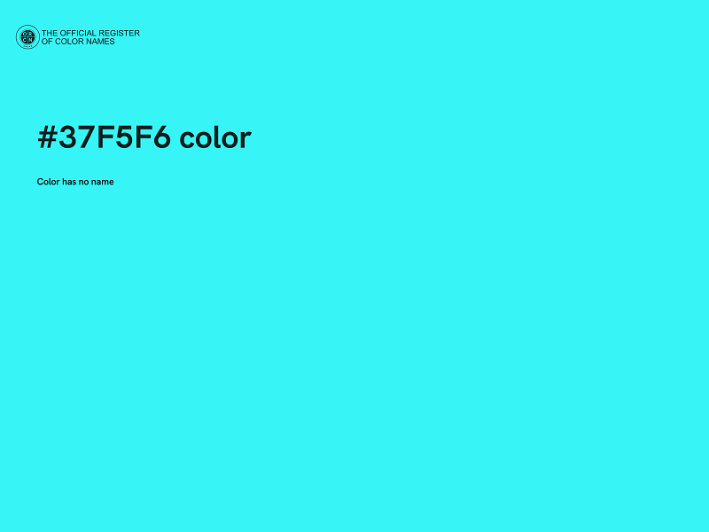 #37F5F6 color image