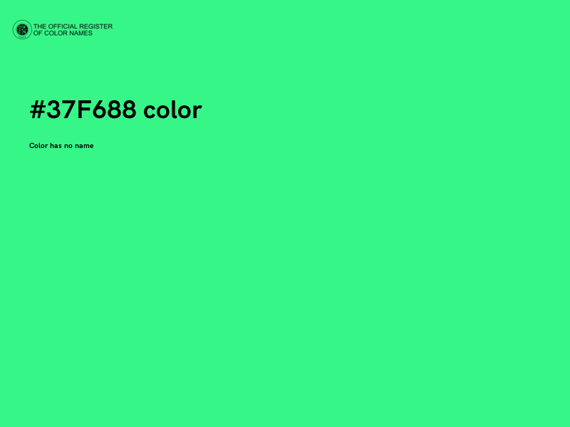#37F688 color image