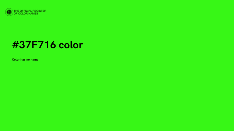 #37F716 color image