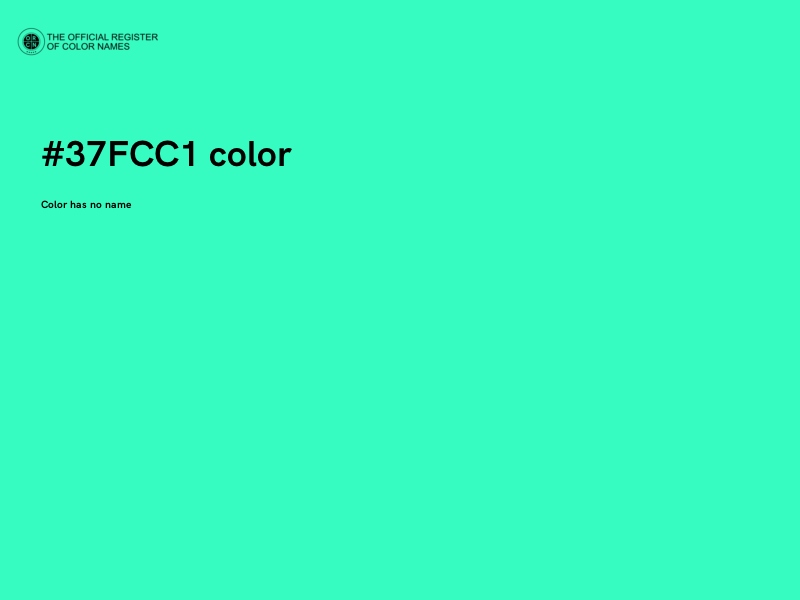 #37FCC1 color image