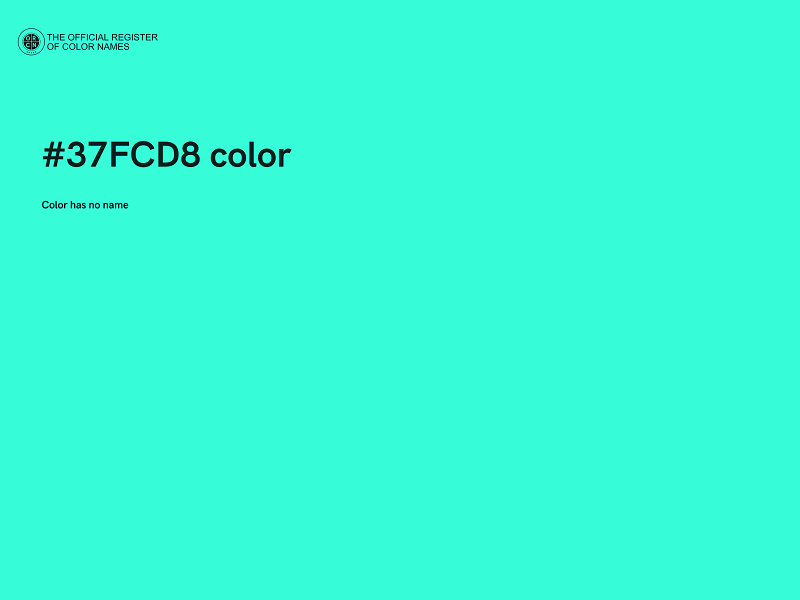 #37FCD8 color image