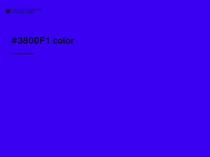 #3800F1 color image