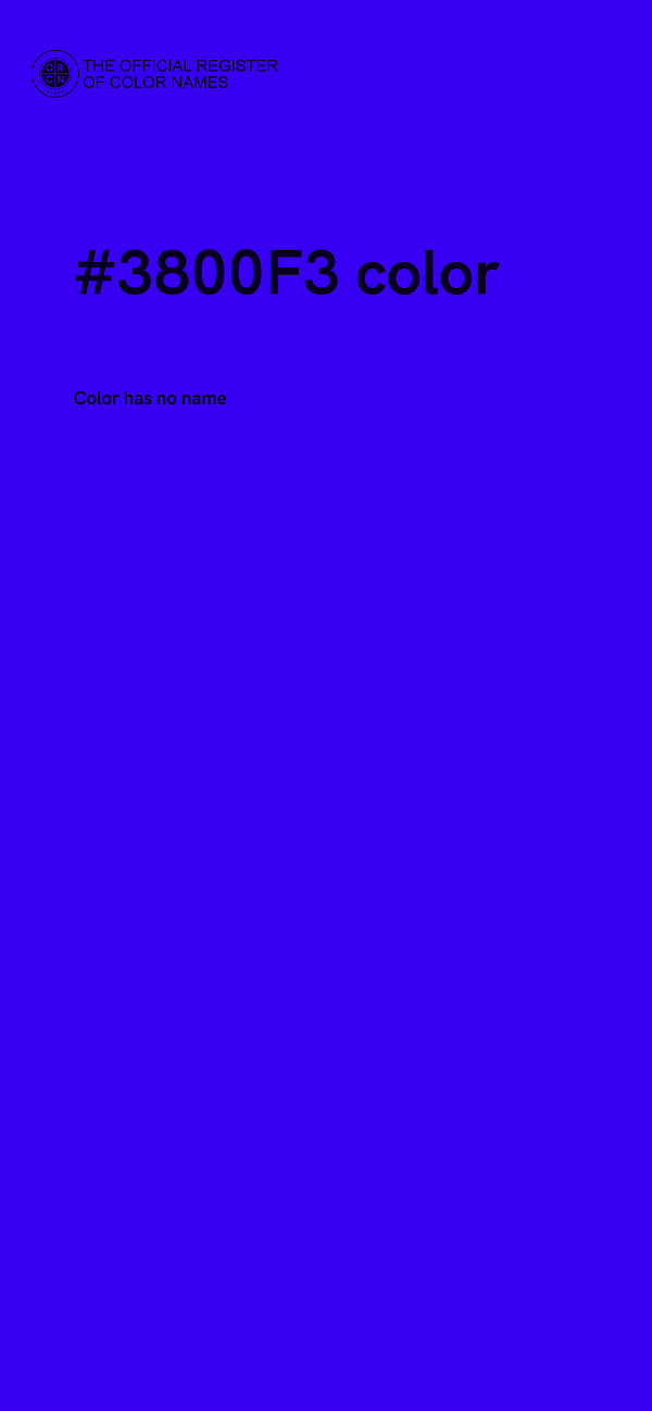 #3800F3 color image