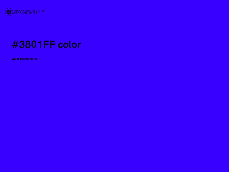 #3801FF color image