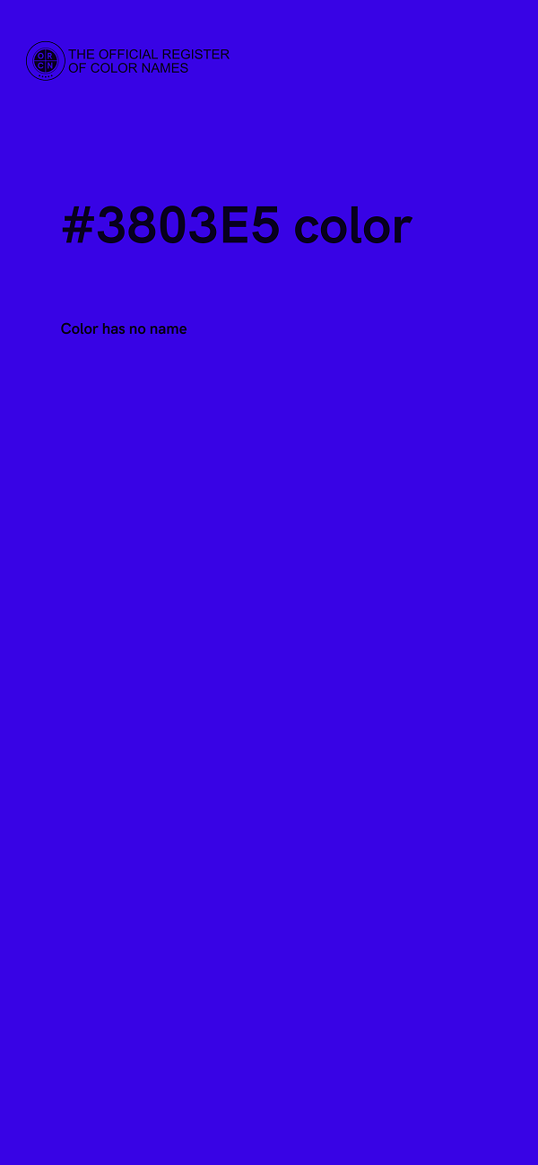 #3803E5 color image