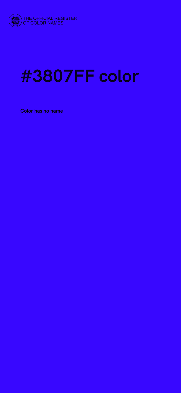 #3807FF color image