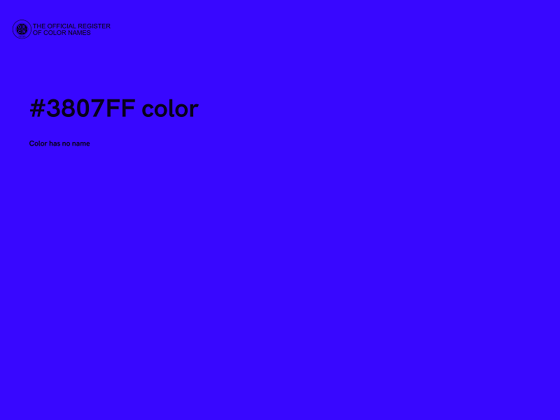 #3807FF color image