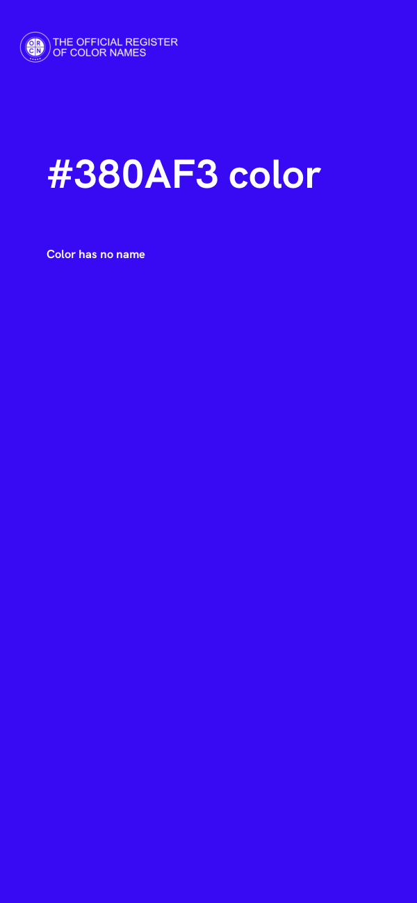 #380AF3 color image
