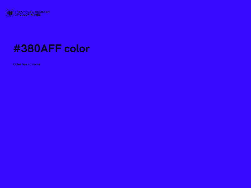 #380AFF color image
