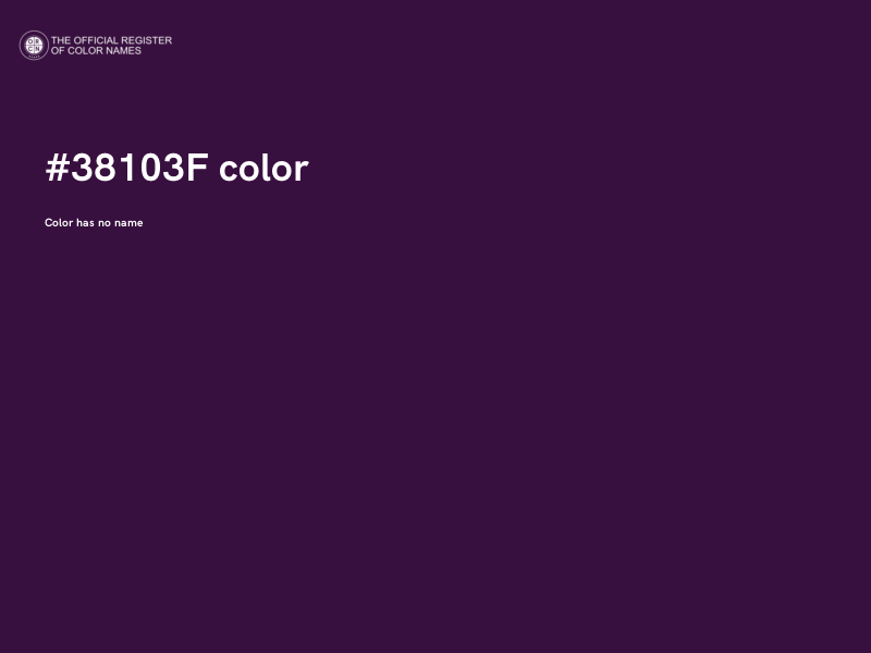 #38103F color image