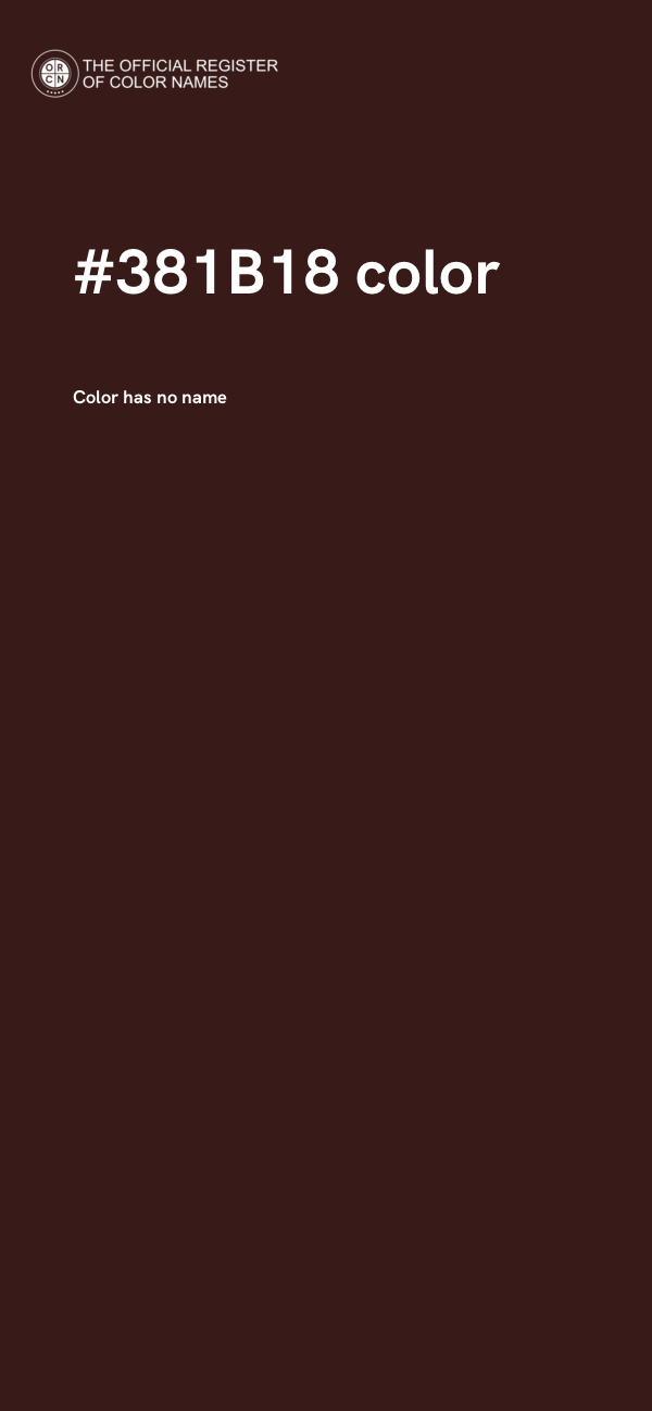 #381B18 color image