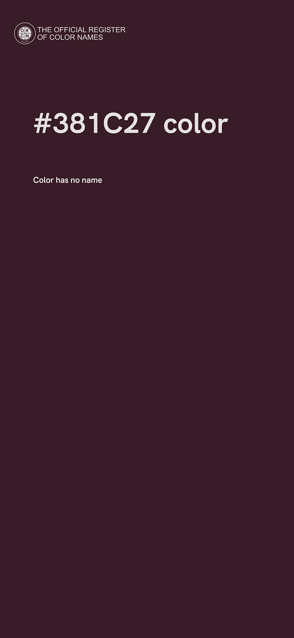 #381C27 color image