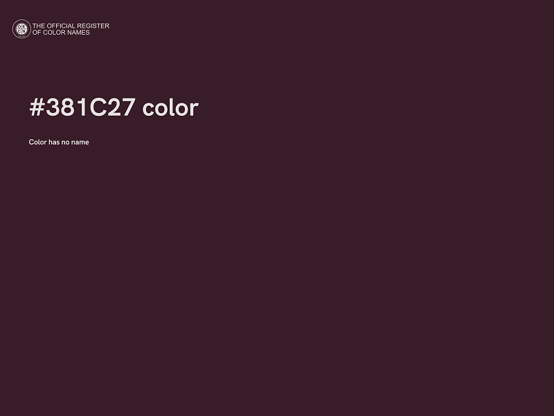 #381C27 color image