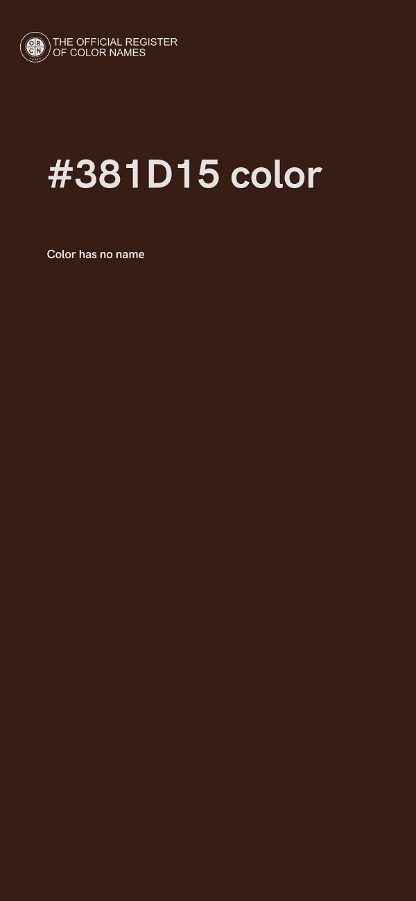 #381D15 color image