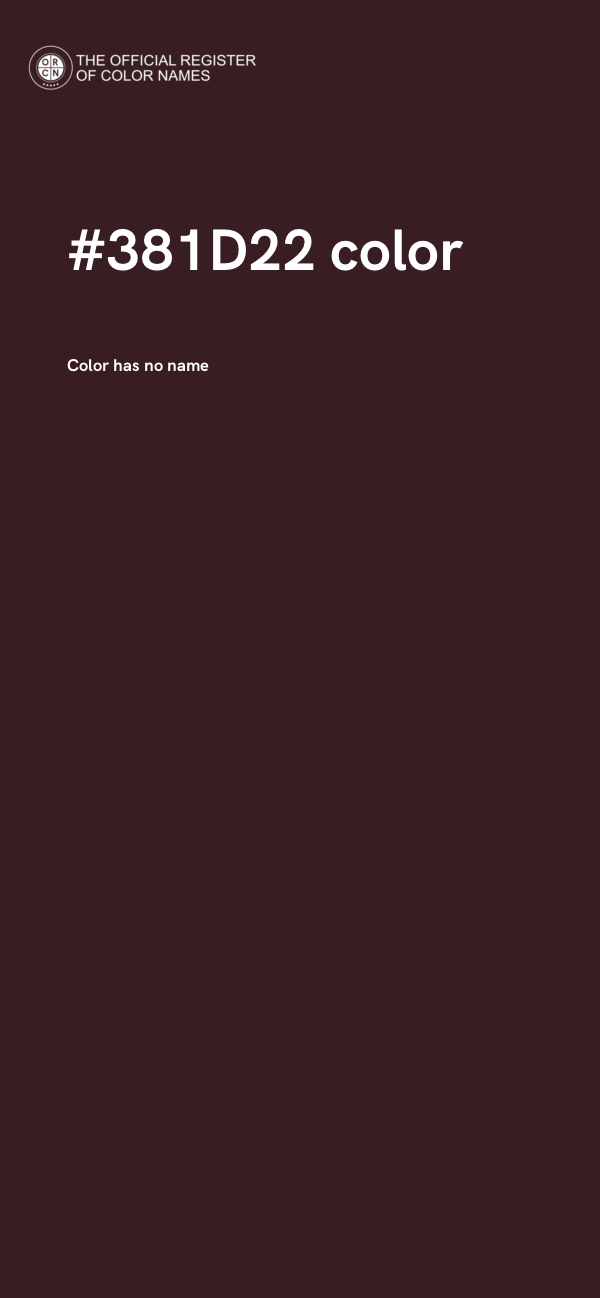 #381D22 color image