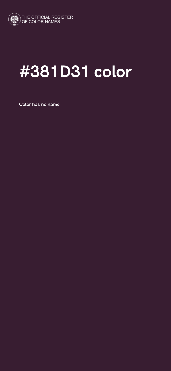#381D31 color image