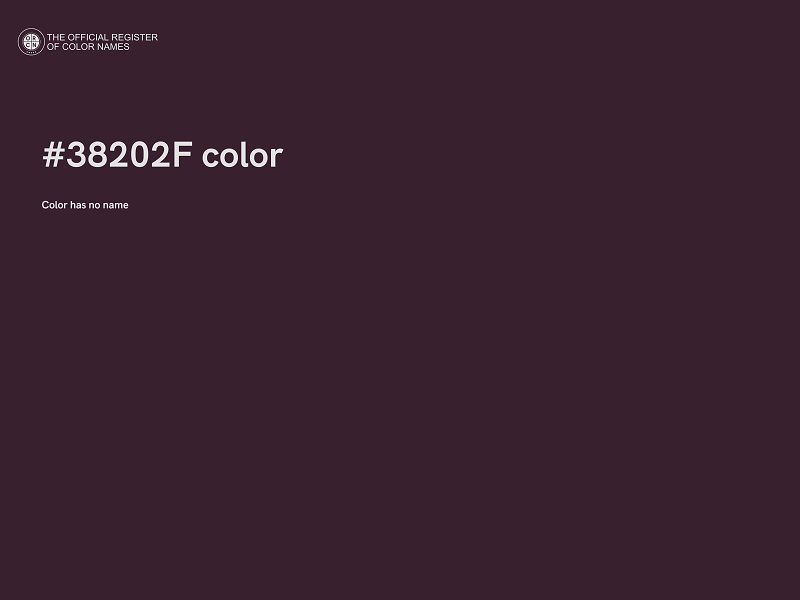 #38202F color image