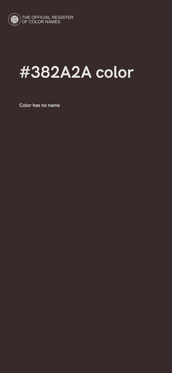#382A2A color image