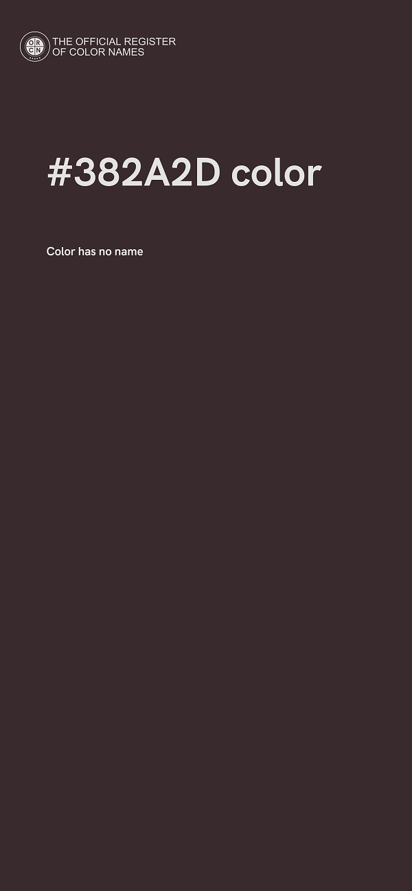 #382A2D color image
