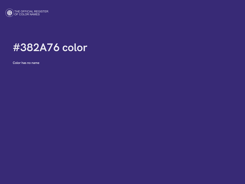 #382A76 color image