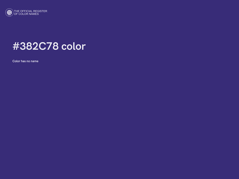 #382C78 color image